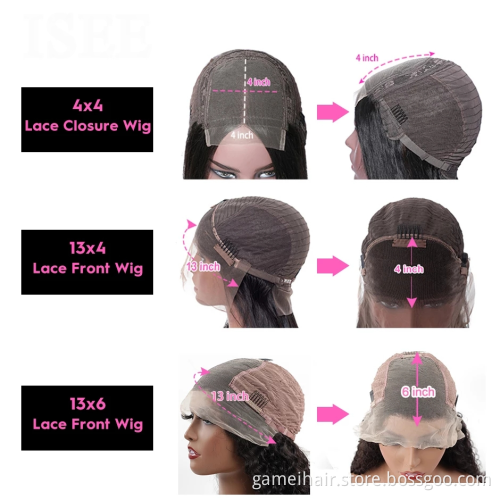 Glueless Afro Kinky Curly HD Lace Frontal Wig Natural Virgin Human Hair Wig Wholesale Full 4x4 Lace Front Wig For Black Women